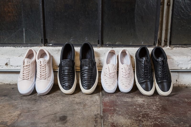 Woven leather sale vans