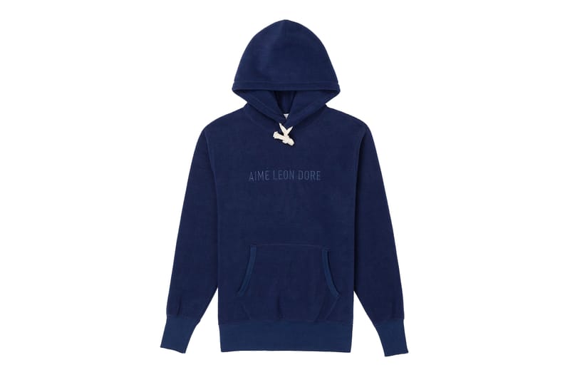 Aime offers leon dore black polar fleece hoodie