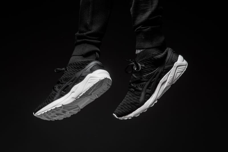 ASICS GEL Kayano Knit in Black White Hypebeast