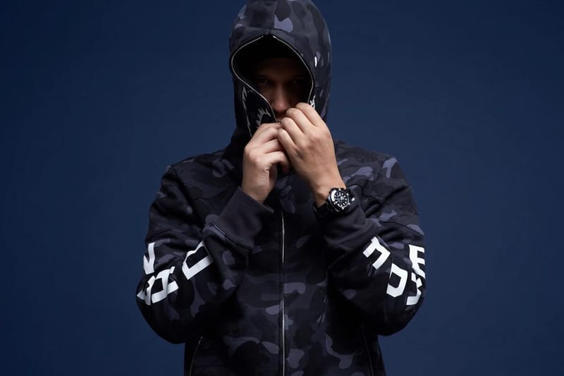 Hoodie bape x on sale neighborhood