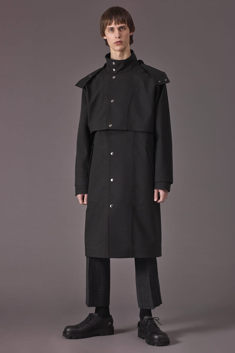 JIL SANDER Pointcollar woolfelt overcoat | nate-hospital.com