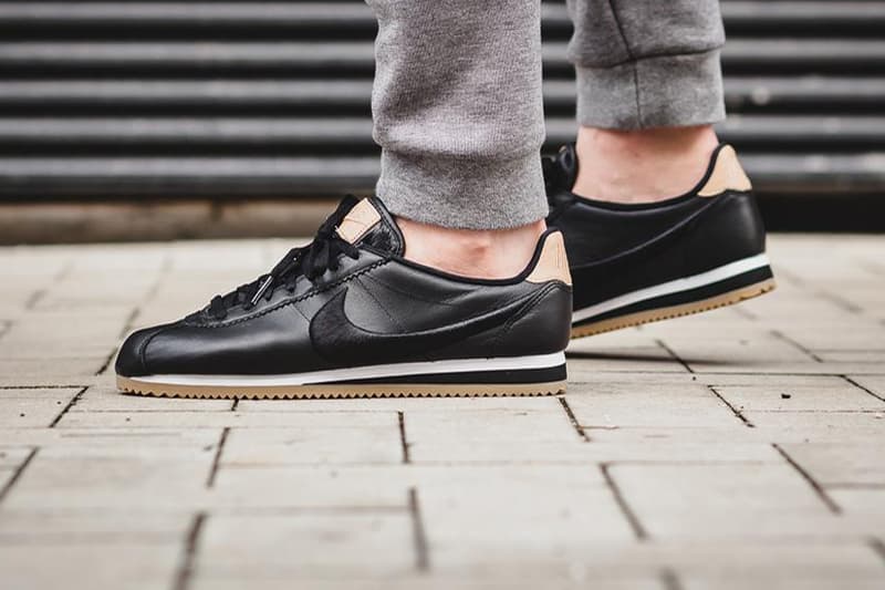 black leather cortez shoes