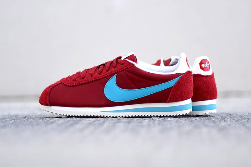 Nike cortez red and blue mens sale