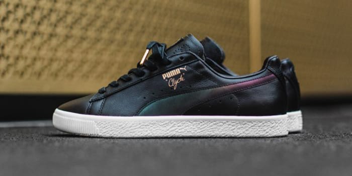 Puma clyde black clearance leather