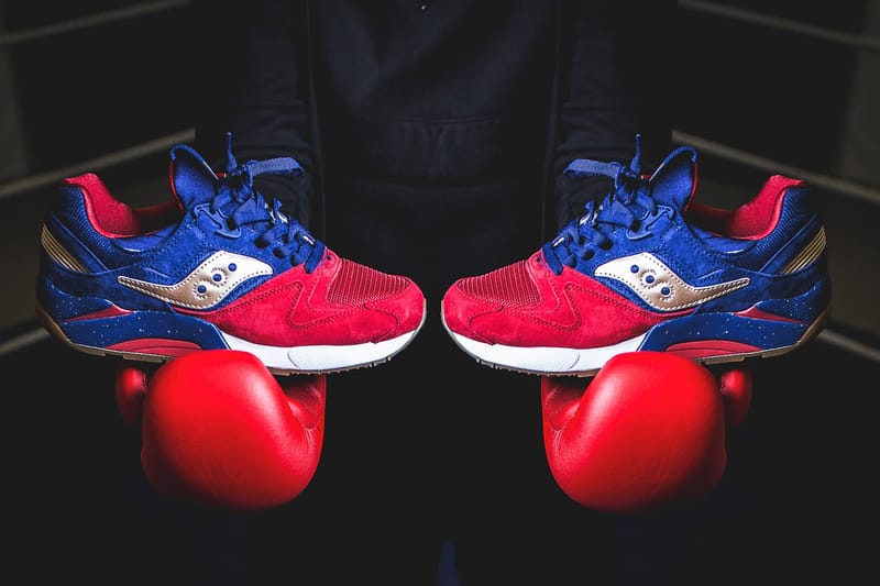 Saucony grid 9000 red and clearance blue