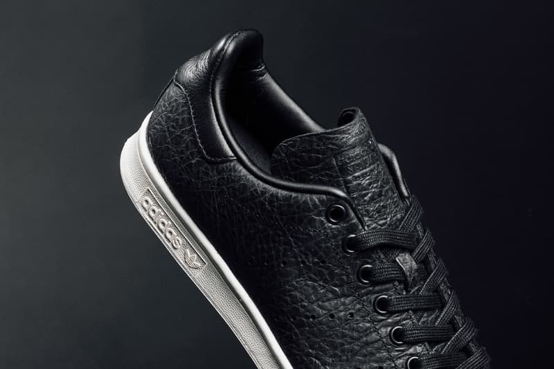 black leather stan smiths