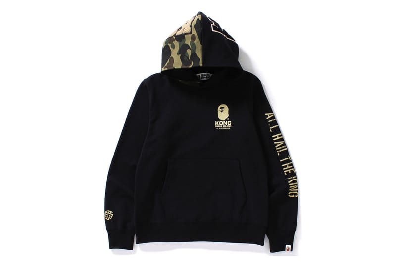 Bape black best sale gold hoodie