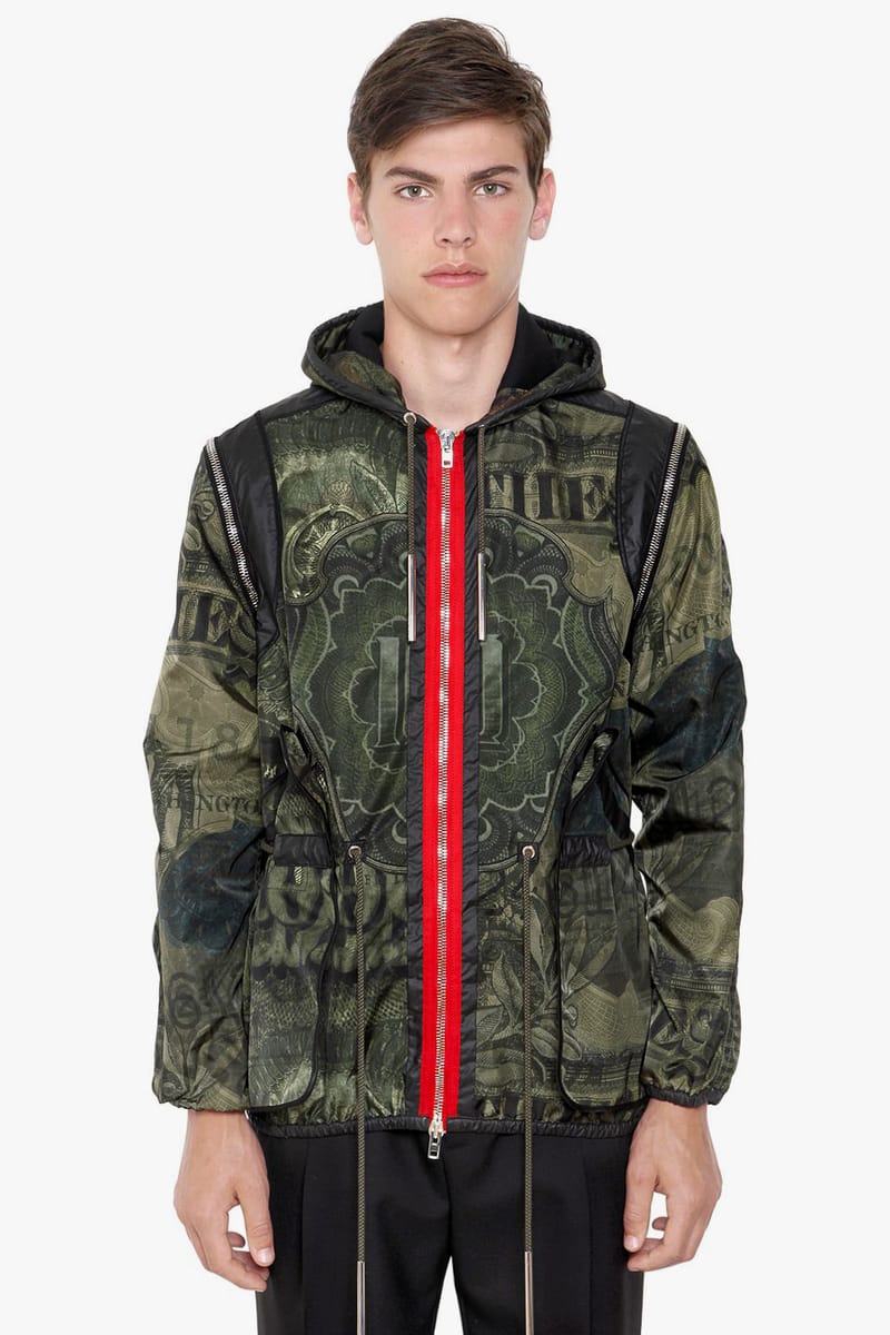 Givenchy Camo Dollar Print Techno Satin Jacket Hypebeast