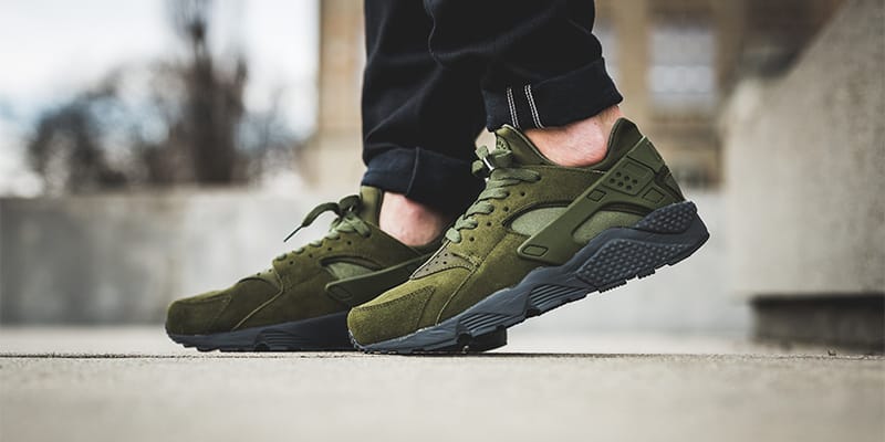 Nike huarache run on sale green