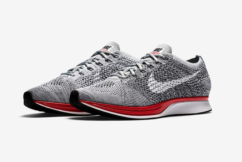 Nike flyknit racer store red and black