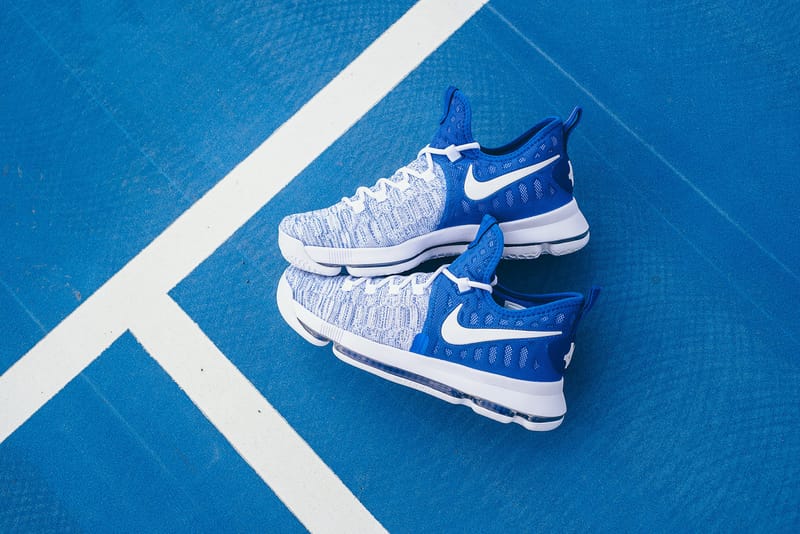 Nike kd 9 shop blue and white