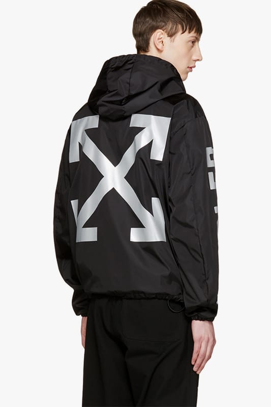 Moncler off deals white windbreaker black