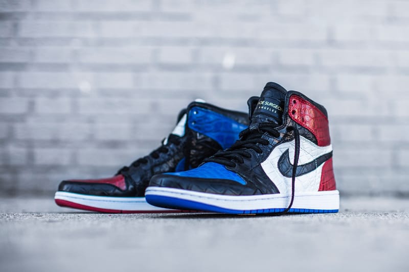 The Shoe Surgeon Air Jordan 1 Custom with Crocodile and Snakeskin