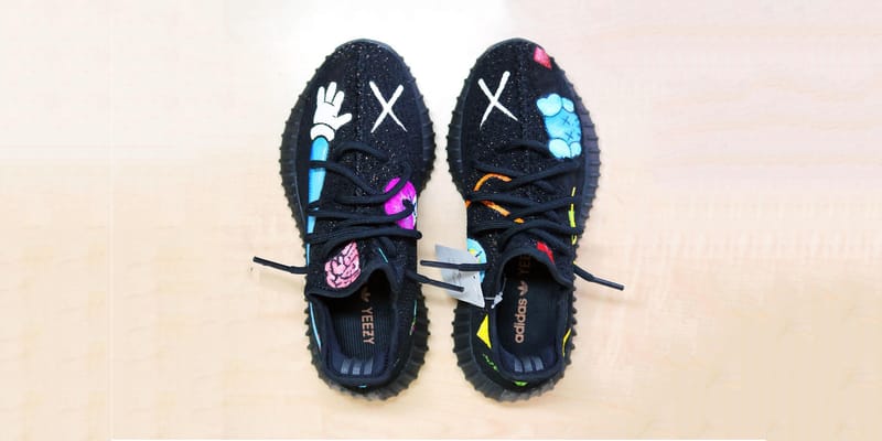 KAWS x Yeezy BOOST 350 Hand painted Customs Hypebeast