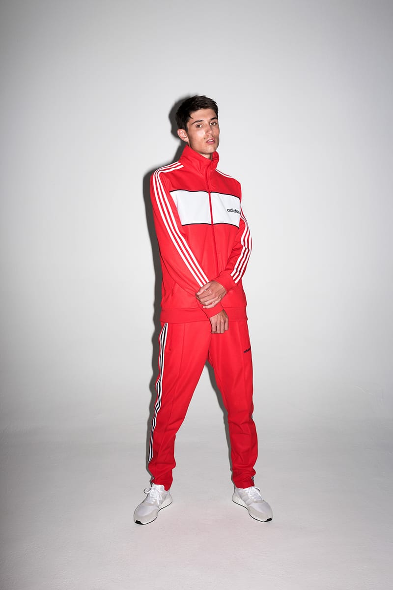 Red on sale adidas jumpsuit