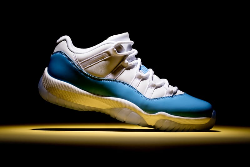 Blue and yellow jordan 11 online