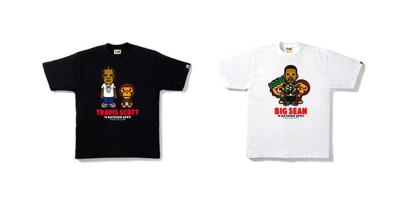 BAPE Collaborative T-Shirt Capsule With Big Sean and Travis Scott ...