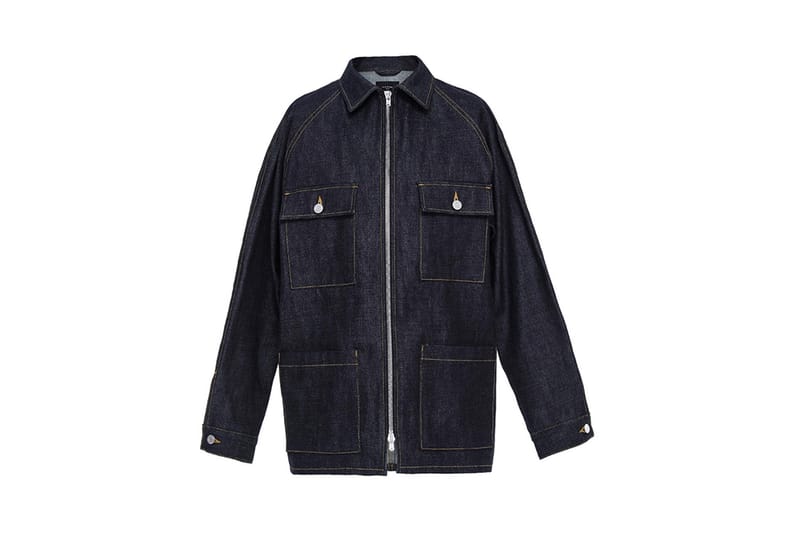 Fear of god raw selvedge denim long clearance jacket