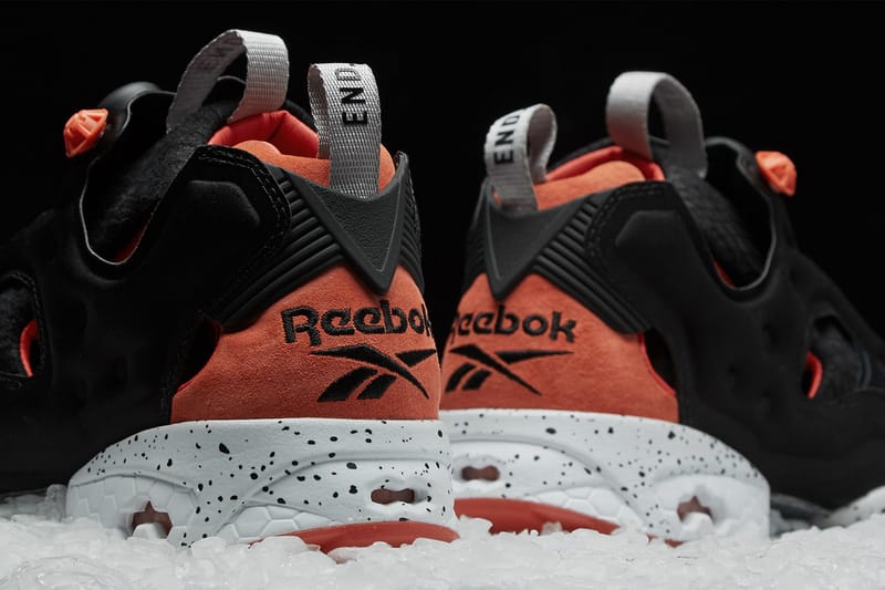 END. x Reebok Instapump Fury Black Salmon | Hypebeast