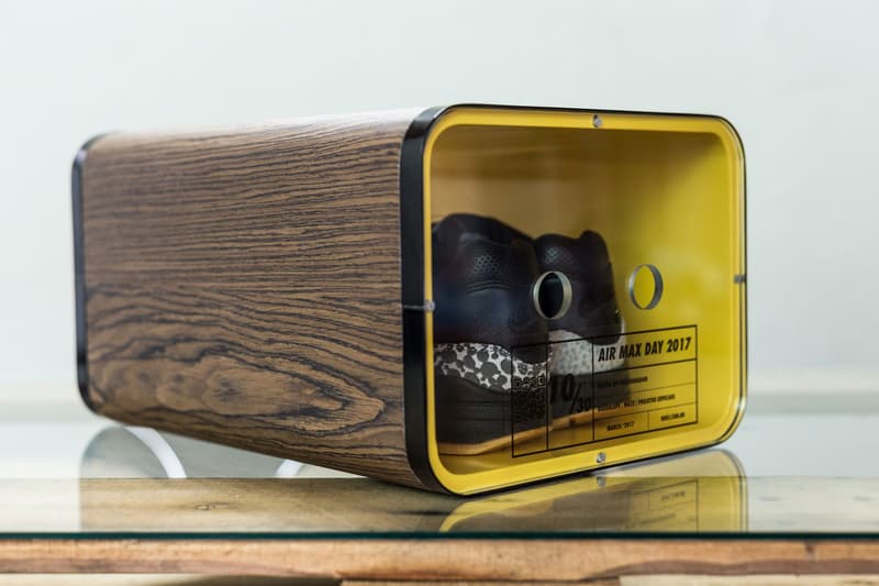 nike shoe box wood