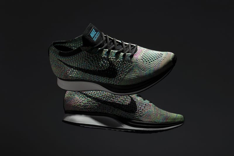 Nike flyknit racer multicolor blue best sale