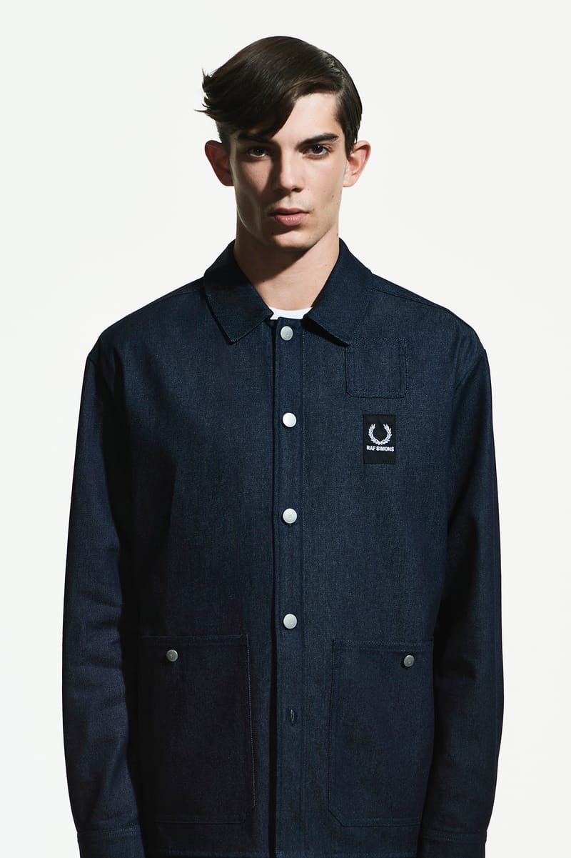 メンズ RAF SIMONS FRED PERRY コーデュロイジャケット ピンバッジ