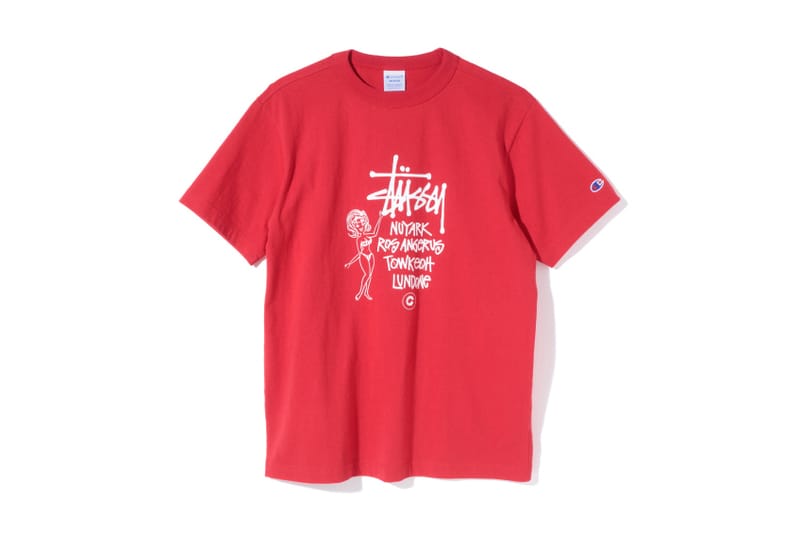 Stussy x cheap champion t shirt