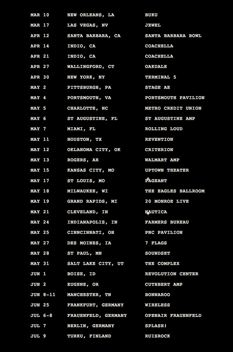 Travis Scott Birds Eye View Tour Dates and Cities Announced Hypebeast