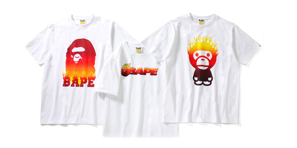 bape flame t shirt