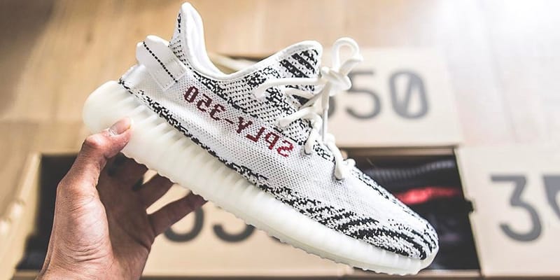 Adidas yeezy zebra sale comme des garcons