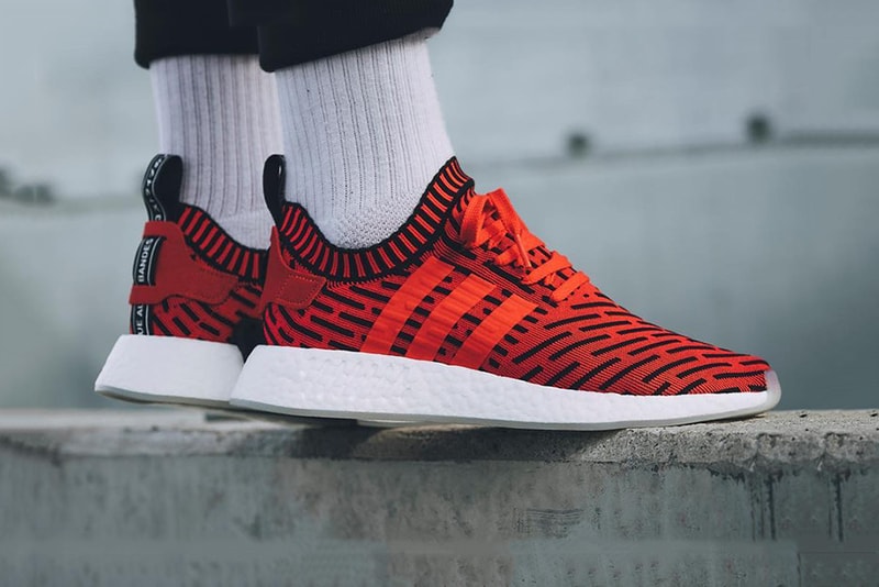 adidas NMD R2 Core Red/Black Striped | Hypebeast