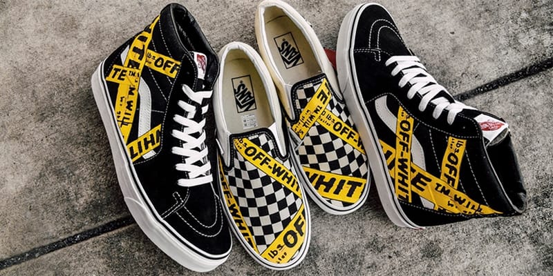 Off white vans best sale