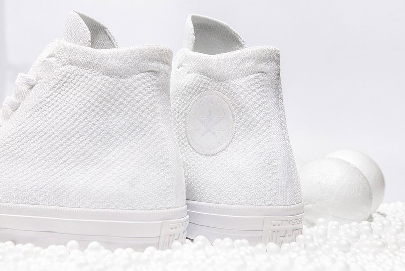 white flyknit converse