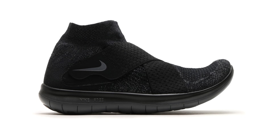 nike free rn flyknit triple black