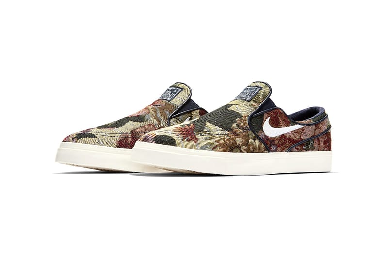 Nike sb floral sales slip on