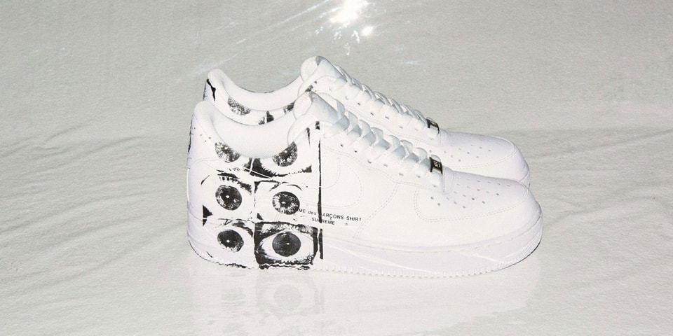 supreme comme des garcons air force 1 white