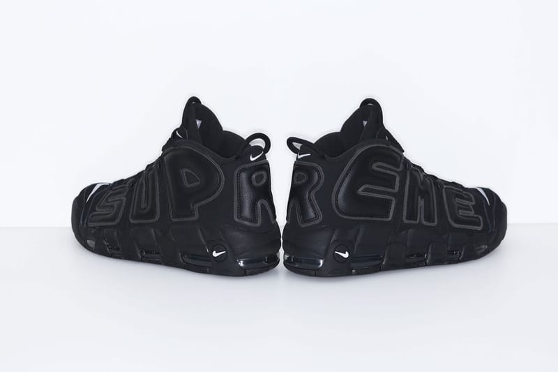 Supreme uptempo store black and white