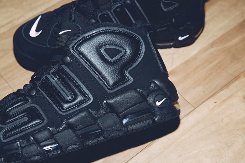 Nike uptempo x supreme clearance on feet