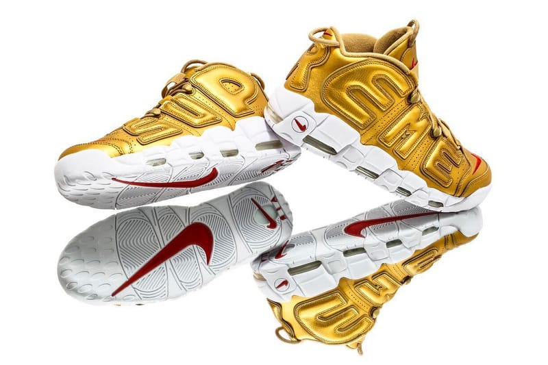 Air uptempo sales gold