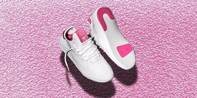 Adidas pharrell store williams pink white