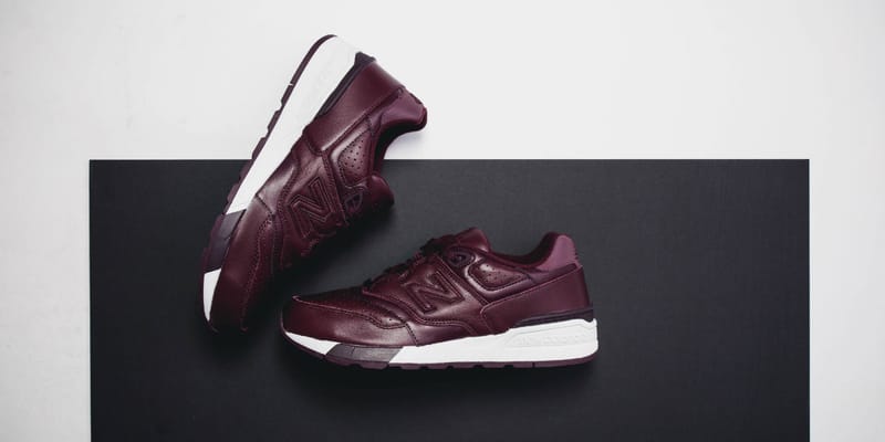 New Balance 597 Leather Burgundy Hypebeast