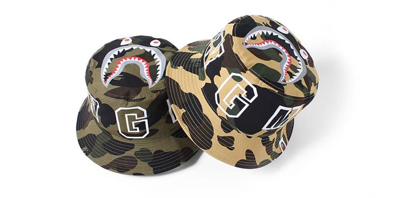 BAPE SS17 1ST CAMO SHARK Bucket Hats | Hypebeast