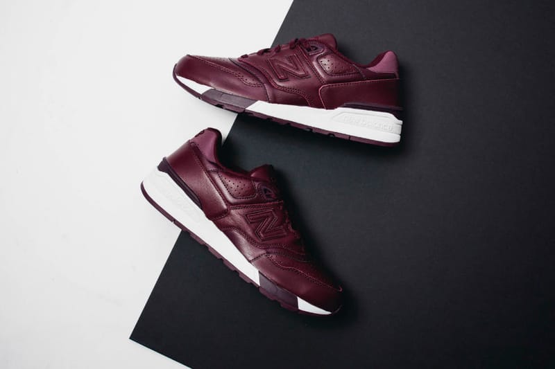 New Balance 597 Leather Burgundy Hypebeast