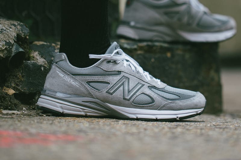 New balance 990v4 grey on clearance feet