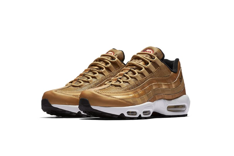 Gold and white air max 95 sale