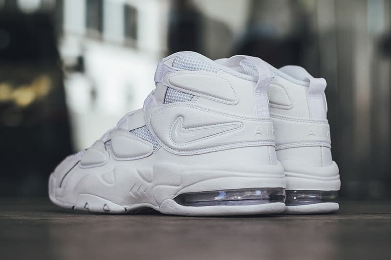 nike uptempo triple white