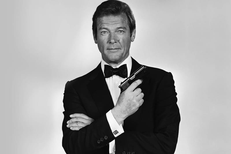 Roger moore white on sale tuxedo