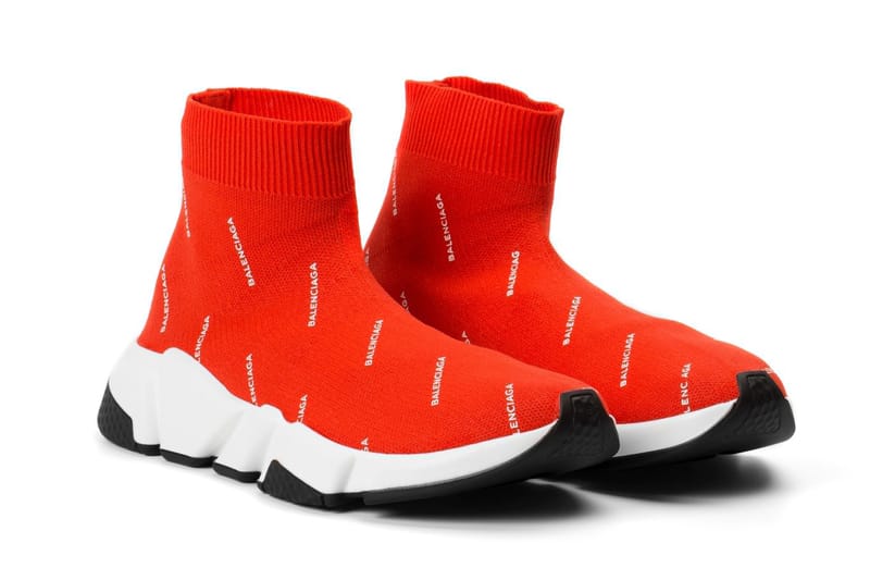 Balenciaga speed hot sale sock red