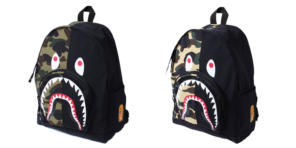 bape 1st camo shark day pack