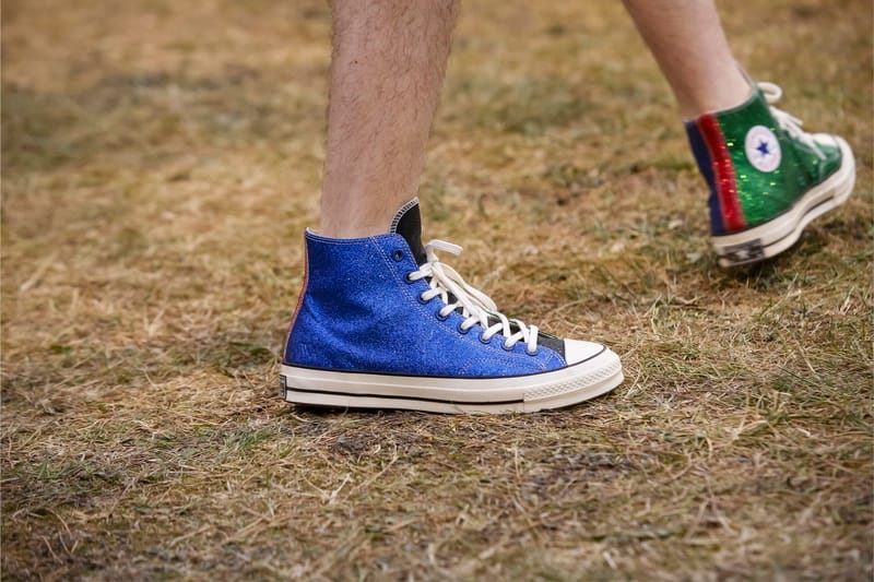 Converse x jw outlet anderson denim thunderbolt sneakers